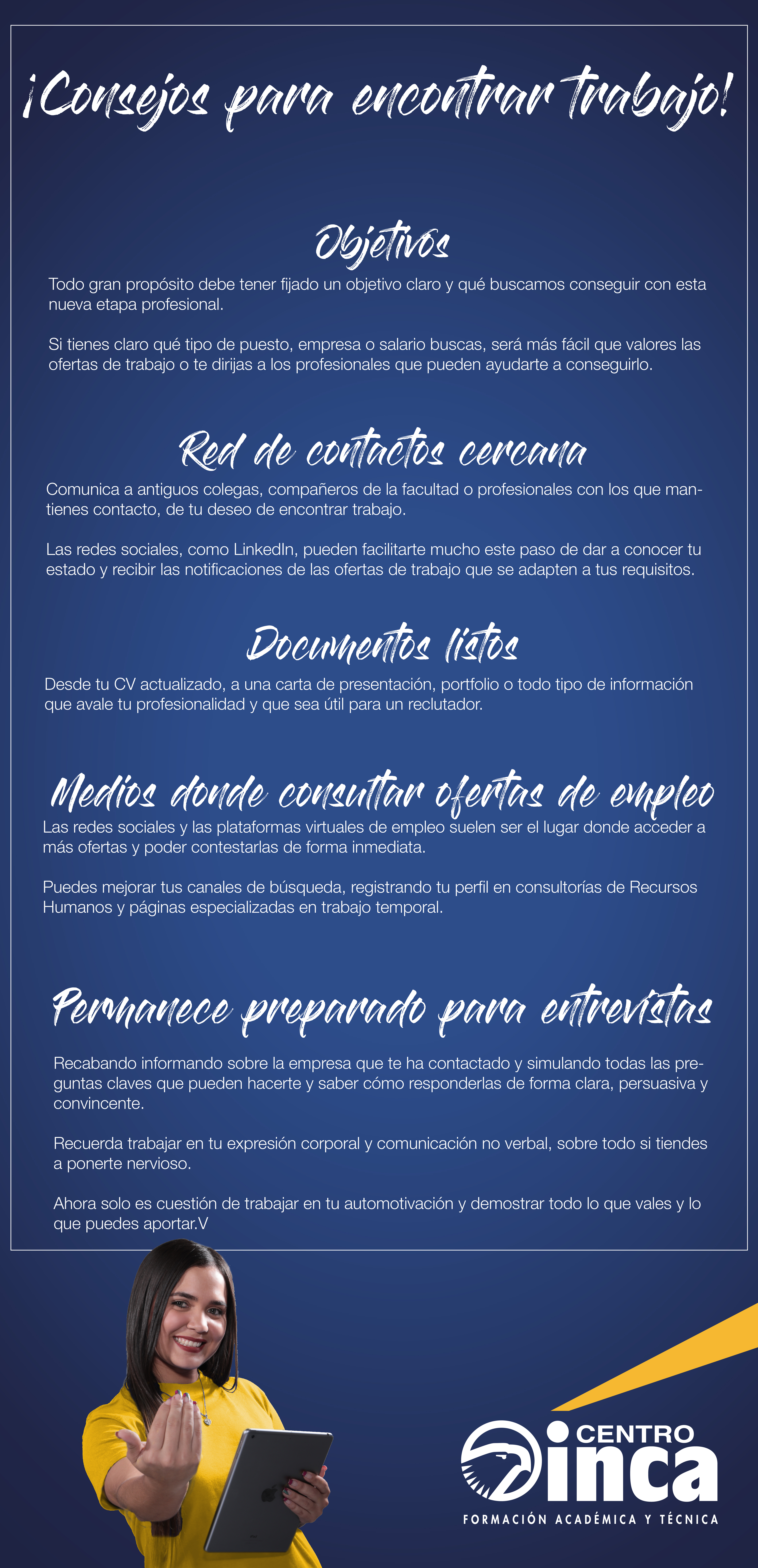 Consejos para encontrar trabajo mesa de trabajo 1