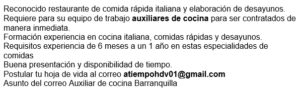 Auxiliares de cocina